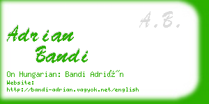 adrian bandi business card
